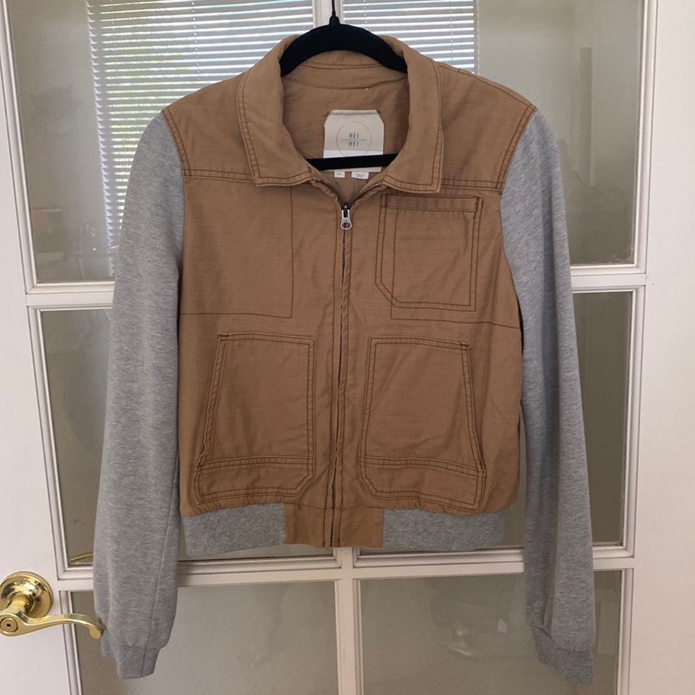 HEI HEI (Anthropolgie) Bomber Style Zip-up Jacket